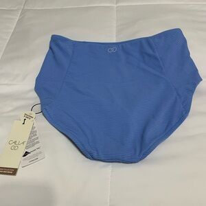 CALIA medium rib high rise bikini Misty Cerulean